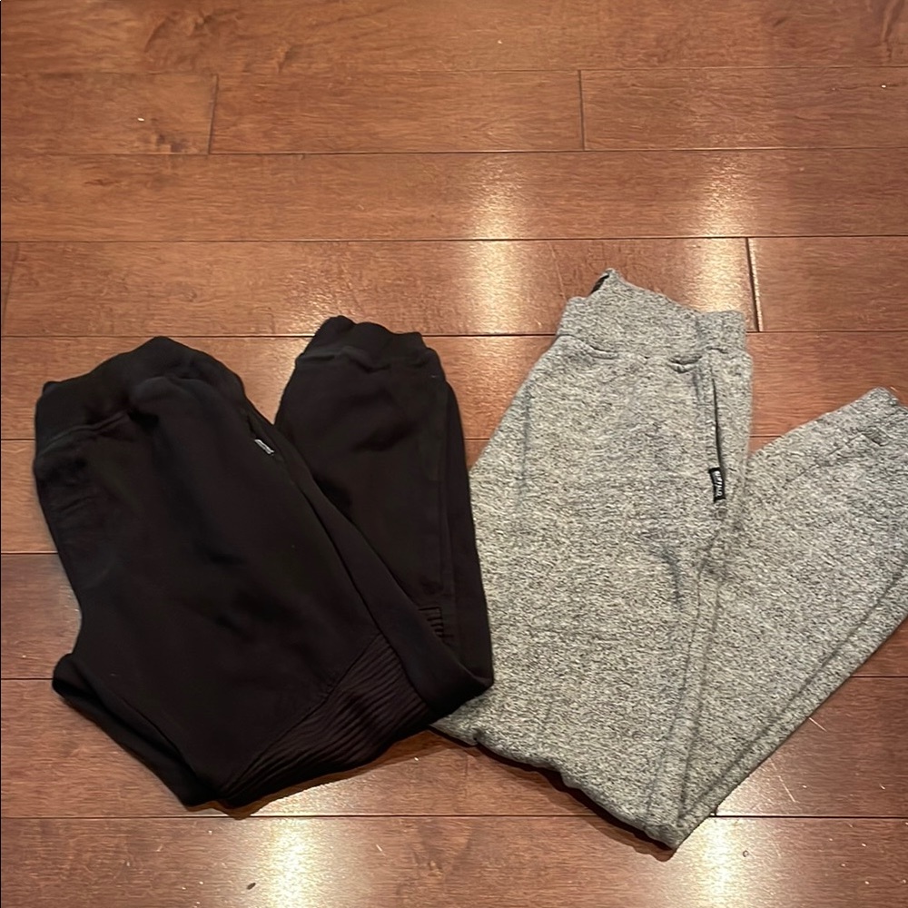 Buffalo David Bitton Black and Gray Joggers Comfortable Sweatpants